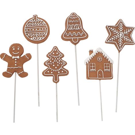 Figur Pfefferkuchen-Stecker 20 x 6 x 1 cm braun ottonein