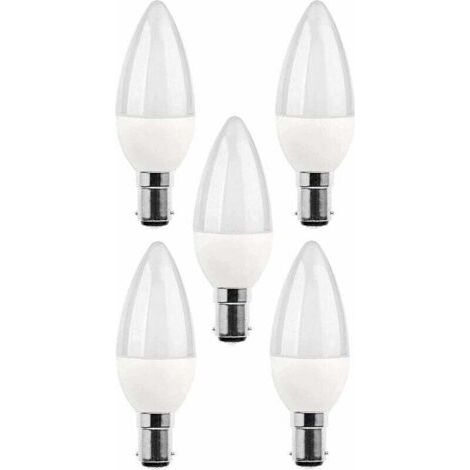 【Lot de 5 ampoules LED】- Culot B15 - Ampoule Incandescente 5W - 220V 270lm - Lumière du jour 3000K - Classe A+ - Energie Economisée (1/5)