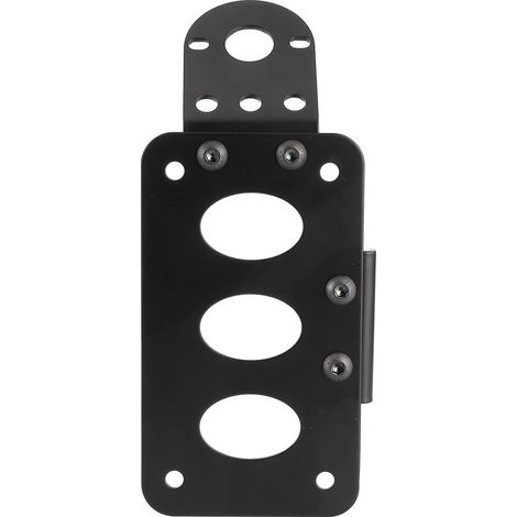 Support de plaque d'immatriculation moto, support de feu arrière latéral, cadre en alliage d'aluminium noir (1/5)