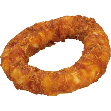 Beeztees Hundesnack Rinderhautring mit Huhn D=19 cm Kausnack Kauartikel (1/4)
