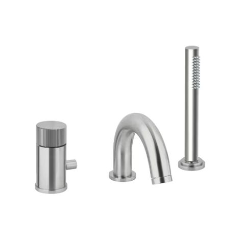 Miscelatore bordo vasca con portata maggiorata Steel Looking. Paffoni serie Jo JO047ST Steel looking (1/2)