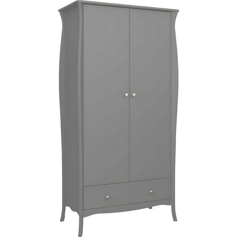 Simon Kleiderschrank 1 Schublade 2 Türen grau.