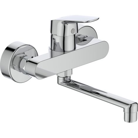 Miscelatore a parete per lavello in ottone cromato - Ideal Standard Ceraflex (1/10)
