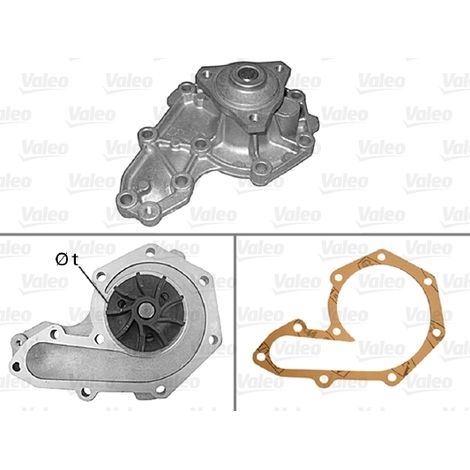 Pompe à eau, refroidissement du moteur Valeo 506019 DACIA 1740084CT0 210107370R
