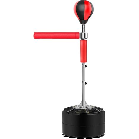 Saco de boxeo, brazo giratorio de 360°, altura ajustable, rojo. (1/2)