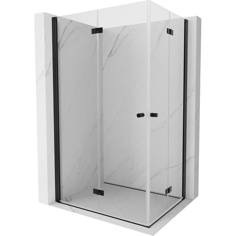 Mexen Mist-F Duo faltbare Duschkabine 95 x 90 cm, transparent, schwarz - 8A6-095L-090P-70-00 (1/5)