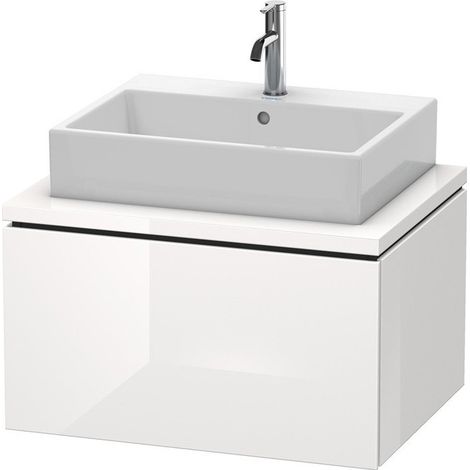 Meuble bas console L-CUBE 400x720x547mm blanc brillant