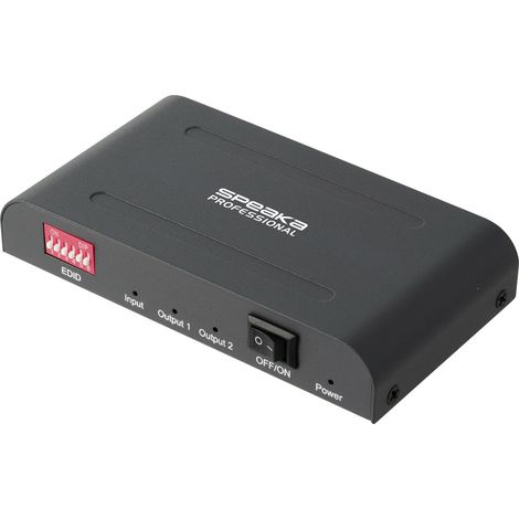 SpeaKa Professional SP-HSAE-100 2 Port HDMI-Splitter mit zusätzlichem USB-C®-Eingang 7680 x 4320 Pix (1/5)