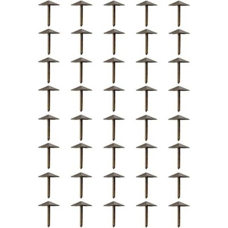 Clous Décoratifs - Clous en Laiton et Bronze - Tête Carrée 12 x 12 mm - Longueur 18 mm - Pour Meubles Anciens et Tapissier - Lot de 40 (1/5)