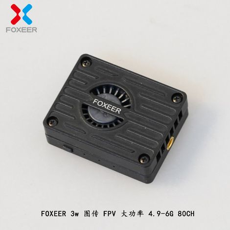 FOXEER 3W VTX 4,9–6 GHz 80-Kanal-Bildsender für FPV-Renndrohnen mit großer Reichweite, inklusive Lüfter und hoher Leistung (1/5)