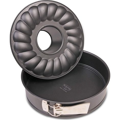 Dr. Oetker Tradition Tortiera Apribile 2 Fondi, Alluminio, Nero, 28 Cm (1/4)