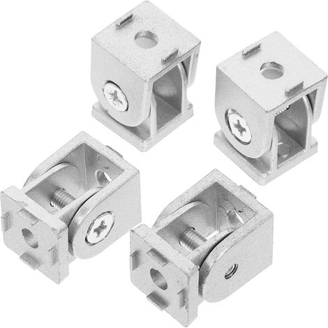 Connecteurs à joint pivotant flexible, 4 pièces, en alliage de zinc, pour profilés aluminium série (1/5)