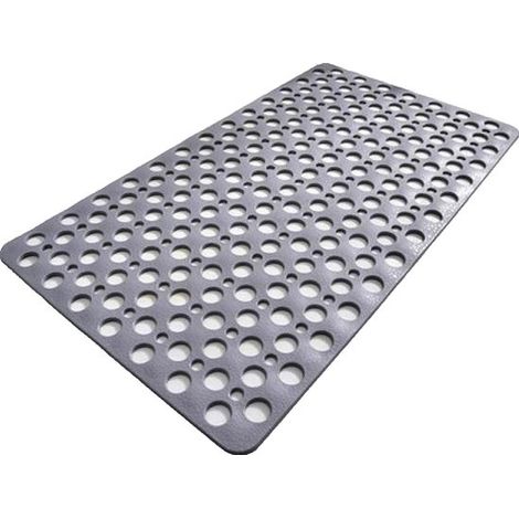 Tappetino antiscivolo per doccia - 75x43 cm - 100% senza BPA - Lavabile in lavatrice - Resistente alla muffa - Per pelli sensibili - Blu (1/5)