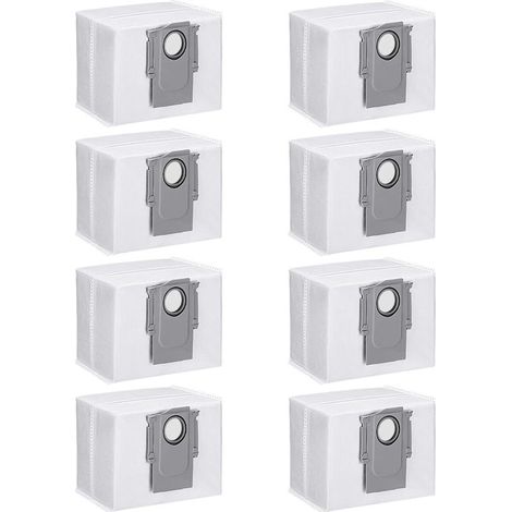 Lot de 8 Sacs à Poussière pour Roborock S7 / S7 MaxV Ultra / Q7+ / Q7 Max+,Roborock S7 Accessoires, Sacs À Poussière de Rechange pour Roborock S7 Station d'Aspiration H236 (1/5)