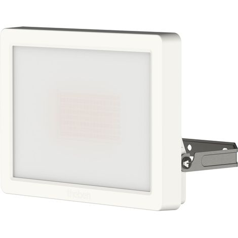 Theben 1020674 LED-Strahler theLeda B30 Dual WH - 30 Watt, 3000 K (warmweiß) und 4000 K (neutralweiß) umschaltbar, DarkSky-Funktion, Diffuser-Abdeckung, Neigung 90° oben/70° unten, weiß