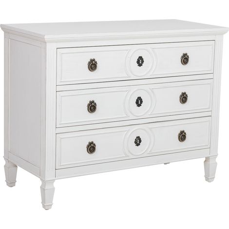 Cómoda de madera blanca 102x46x80h cm
