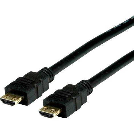 Câble de raccordement Value HDMI Fiche mâle HDMI-A, Fiche mâle HDMI-A 10.00 m noir 11.99.5696 4K UHD, blindage double Câble HDMI Y196932 (1/2)