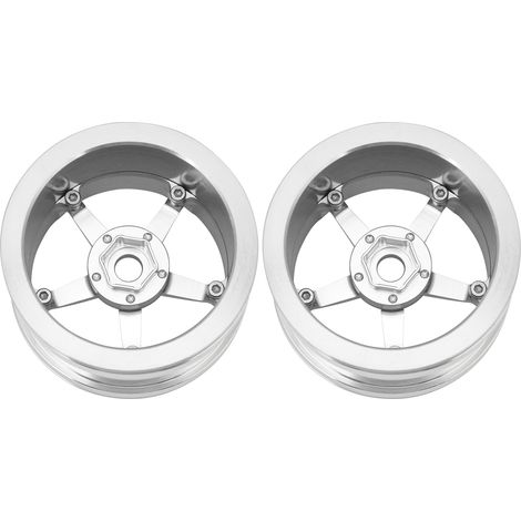 Jantes Beadlock en alliage d'aluminium pour voiture RC Crawler 1/10, accessoires pour voitures RC, argent (1/5)