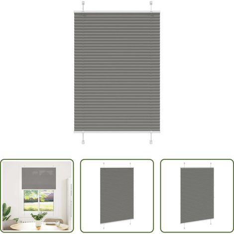 vidaXL Sichtschutz - Plissee Anthrazit 95x150 cm Stoffbreite 94,4 cm Polyester (1/5)