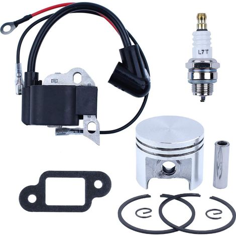 37mm Segments de piston Allumage Bobine Joint Kit de Bougie pour STIHL MS170 MS 170 017 Pièces Tronçonneuse 8mm Axe 11300302000 (1/5)