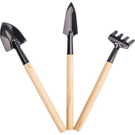 Ensemble d'outils de jardinage – pelle – bêche – râteau – mini-outils (1/5)