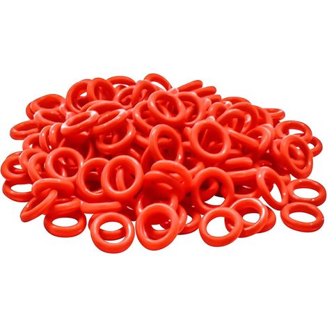 [NIE BENUTZT]200 Stück Gummi-O-Ringe für Cherry MX-Tastaturen, rot, groß