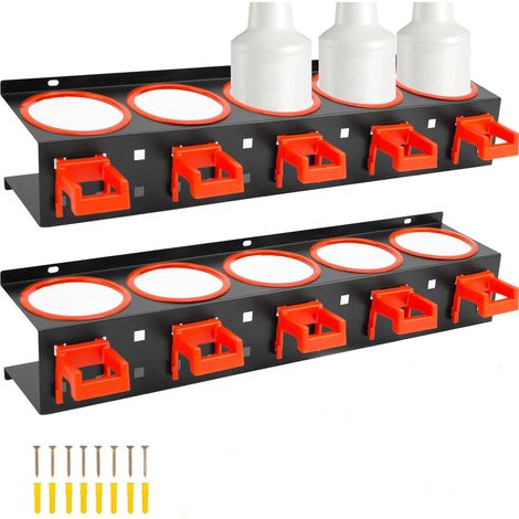 2er-Pack Wandhalterungen für Sprühflaschen mit Haken, Zubehör für Auto- und Kosmetikreinigung, Wandhalterung für Sprühflaschen