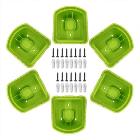 Lot de 6 supports de batterie pour supports muraux de batterie 18V (1/5)