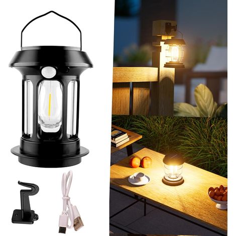 Lanterne solaire d'extérieur avec détecteur de mouvement pour l'extérieur, applique murale solaire sans fil avec 4 modes et étanche, lampes solaires LED pour l'extérieur (petit) (1/5)