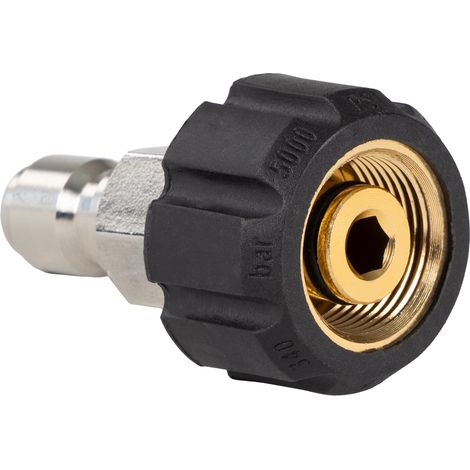 Adattatore a connessione rapida per idropulitrice: raccordo in ottone da M22-14 a 3/8". (1/5)