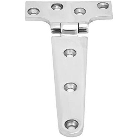 Lot de 2 épaissi Charnières en Acier Inoxydable Feuille T Type Charnière pour Portes De Jardin 151 75 4.5mm (1/5)