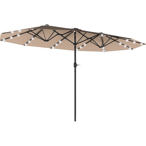 Sonnenschirm Oval Khaki 443 x 260 cm (1/4)