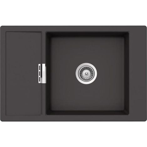 Schock Einbauspüle Cristadur Mono D-100 XS A mit Holzschneidbrett Green Line Dusk DSK Exzenterbedienung (1/3)
