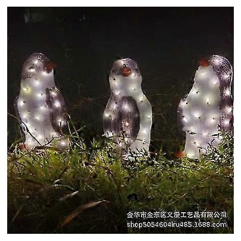 Ornement lumineux pingouin, décoration de Noël, guirlande lumineuse, bricolage, décorations pour sapin de Noël, boules pour sapin, décoration intérieure (1/5)