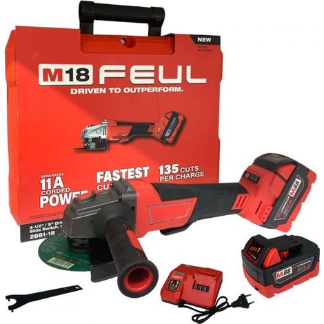 Flex Smerigliatrice Angolare doppia Batteria 5AH 115/125mm Velocità Variabile (1/4)