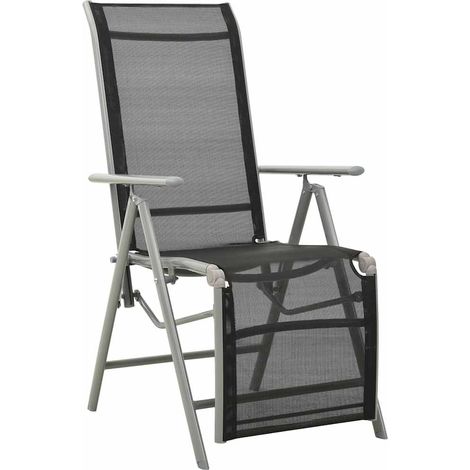 Maison Exclusive - Sedie da Giardino Reclinabili 2pz Textilene e Alluminio Argento (1/5)