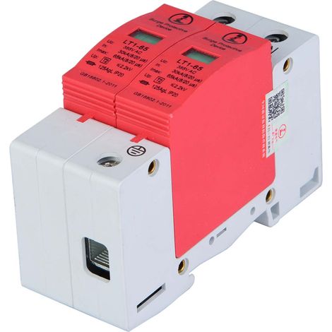 Dispositif de protection contre les surtensions téléphoniques, parafoudre, parafoudre basse tension (2P65KA) (1/5)