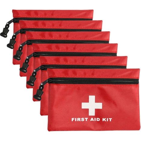 Trousses de premiers secours lot de 6, mini trousses d'urgence de voyage, étanches, 15x10cm