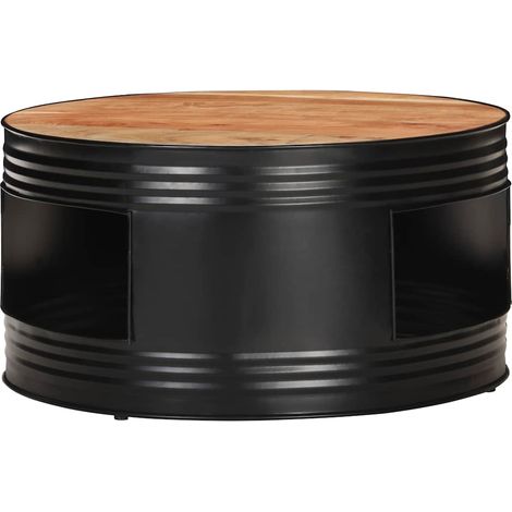 Maison Exclusive - Tavolino da Salotto Nero 68x68x36 cm in Massello di Acacia (1/5)