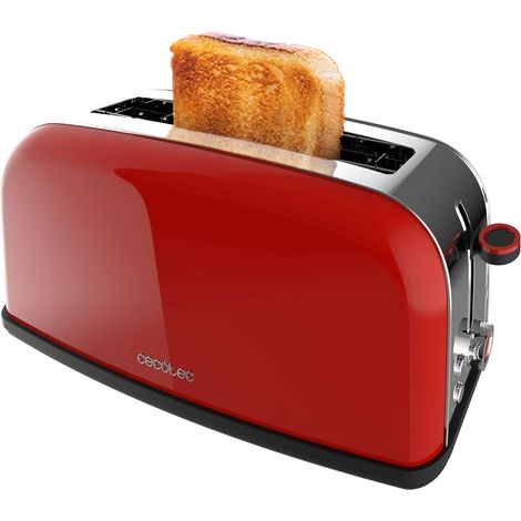 Grille-pain Rouge Inox 2 tranches 850W (1/2)