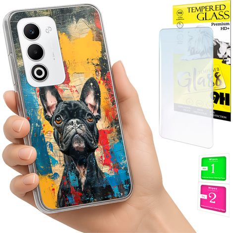 Funda para Oppo A5 5G con foto y diseño gráfico de perro + cristal 9H (1/5)