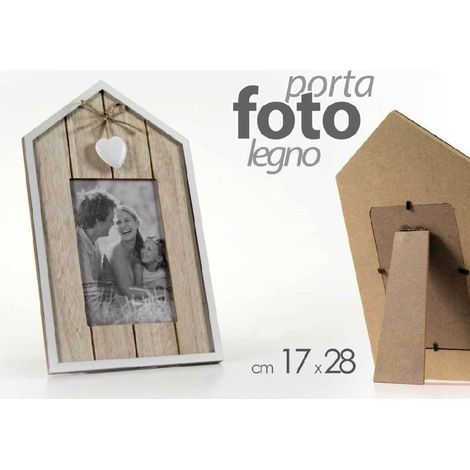 Trade Shop - FOTORAHMEN HOLZ FOTORAHMEN HERZ DEKOR 17X28 CM STEHEND 786372 - (1/2)