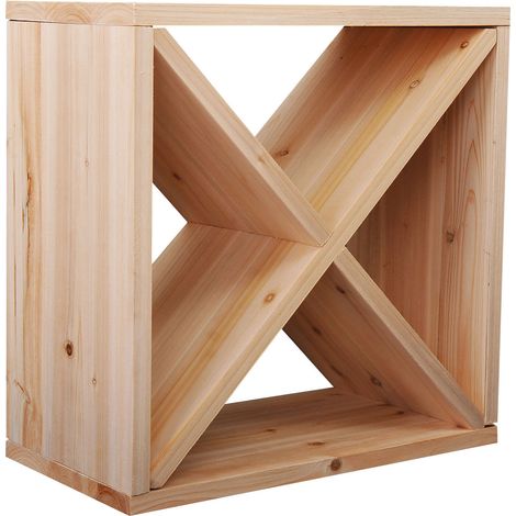 HOMCOM Wine Rack 24 Bottle Holder Square Tabletop Storage Stand Kitchen (1/5)