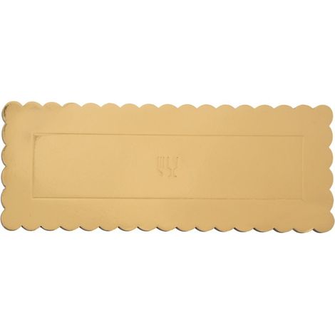 Kuchenboden, goldener rechteckiger Kuchen 33x12 cm (1/5)
