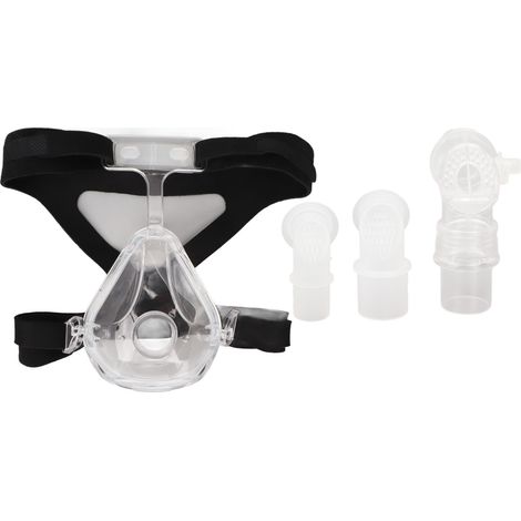 Masque facial pour machine respiratoire, harnais de tête réglable confortable, protection nasale universelle de rechange (1/5)