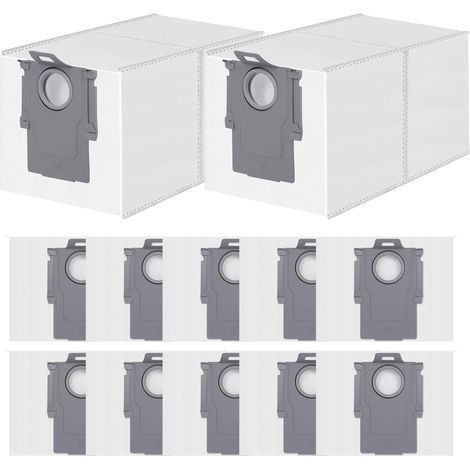 12er-Pack Staubbeutel für Roborock QV 35A/35S/Qrevo S/Pro/EdgeT Qrevo Edge/S5A/S5V/Qrevo Curv/2 Flow/S8 MaxV Ultra/QR 598/798, Saros 20/10R/Z70 Saugroboter, Zubehör für Staubbeutel (1/5)