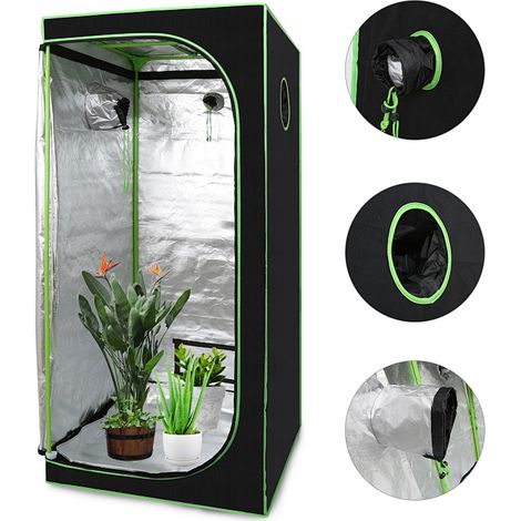Randaco tente de culture 80x80x180cm Tente horticole, idéale pour plantes d’intérieur