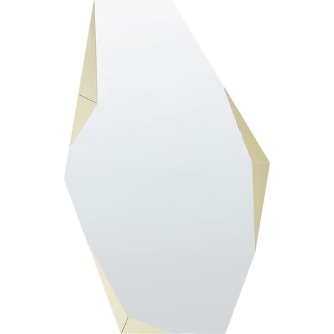 Espejo de pared decorativo sin marco bordes afilados 68 x 120 cm Dorado Arguel (1/5)