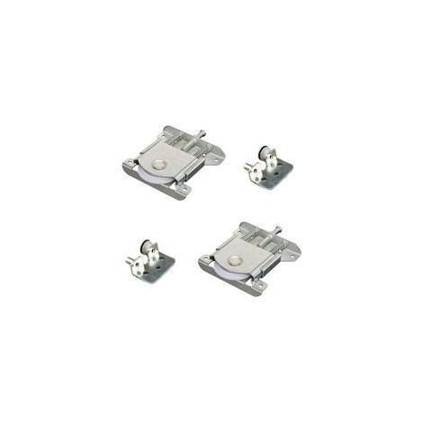 Lot de 2 roues de porte coulissante en ferroalliage – Installation facile – Glissement silencieux – Pour armoires et placards (1/5)