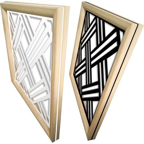 CLASSIC D - Modules décoratifs en bois et PVC - Dimension : 48x48 cm - Couleur : blanc